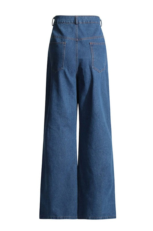 Button Down Flared Jeans