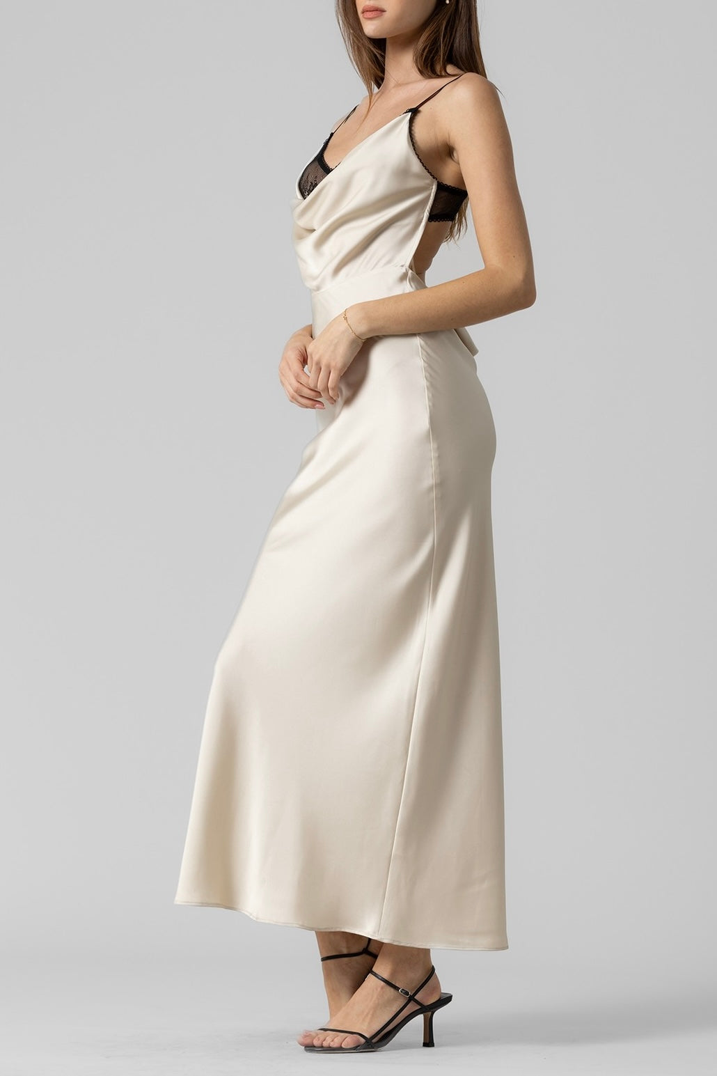 Ivory Satin Dress