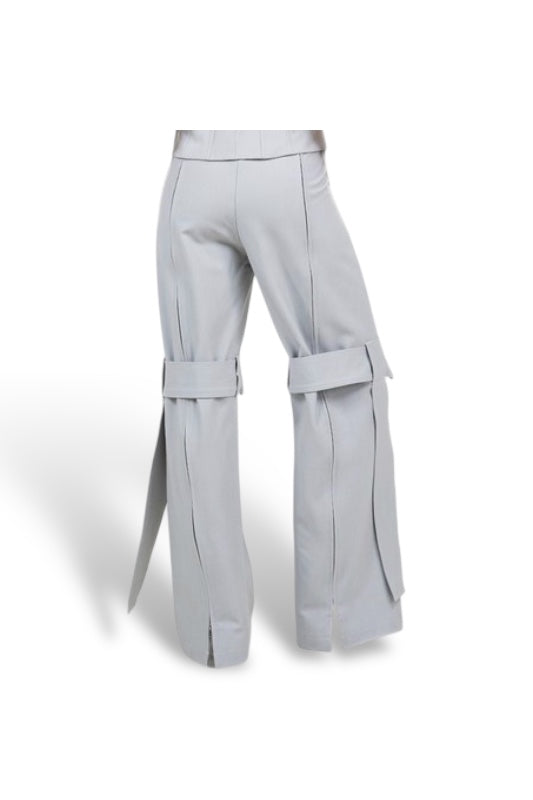 AC Statement Pants with Side Slits and Buckle Details