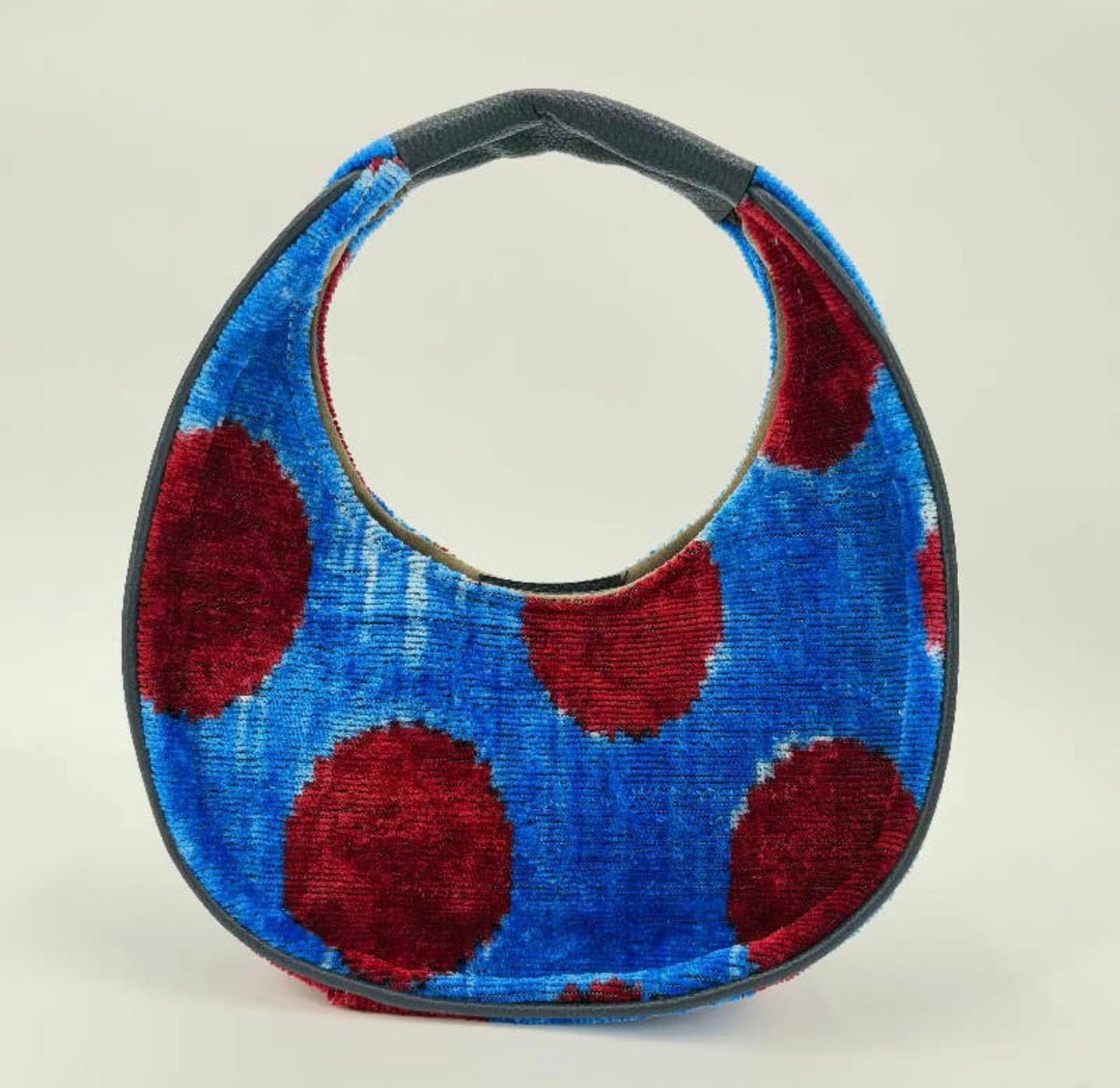 Large Luca Velvet Ikat Bag – Royal Crimson