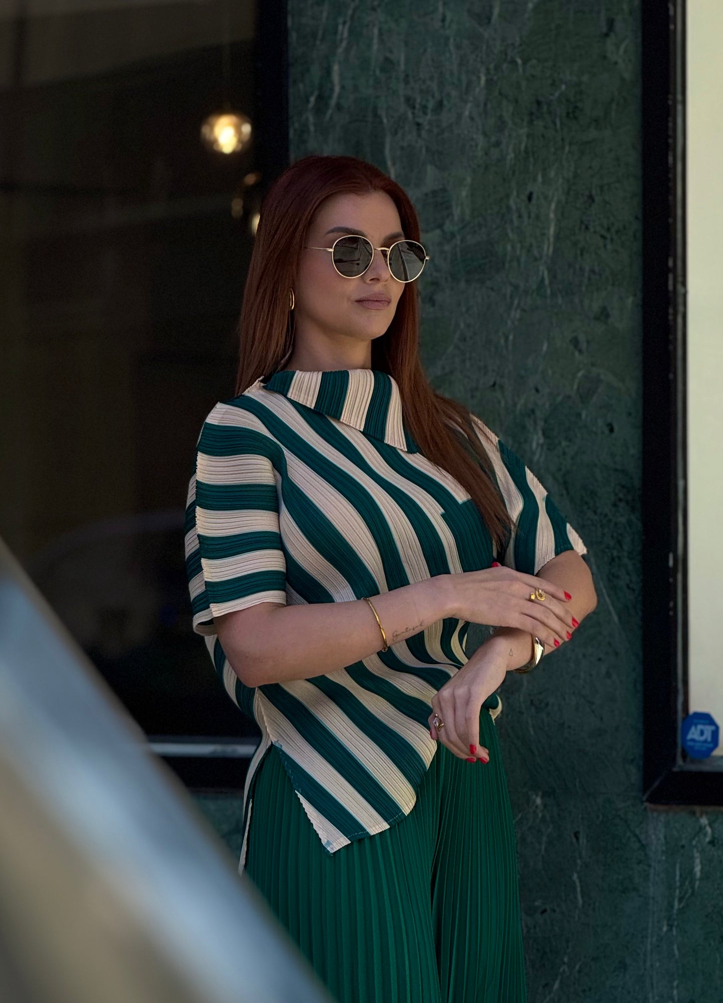 Green Striped Set