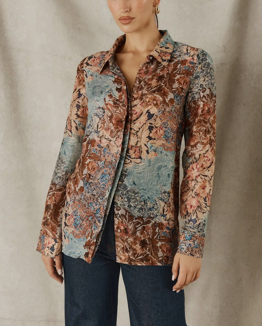Printed Blouse - Autumn Botanica