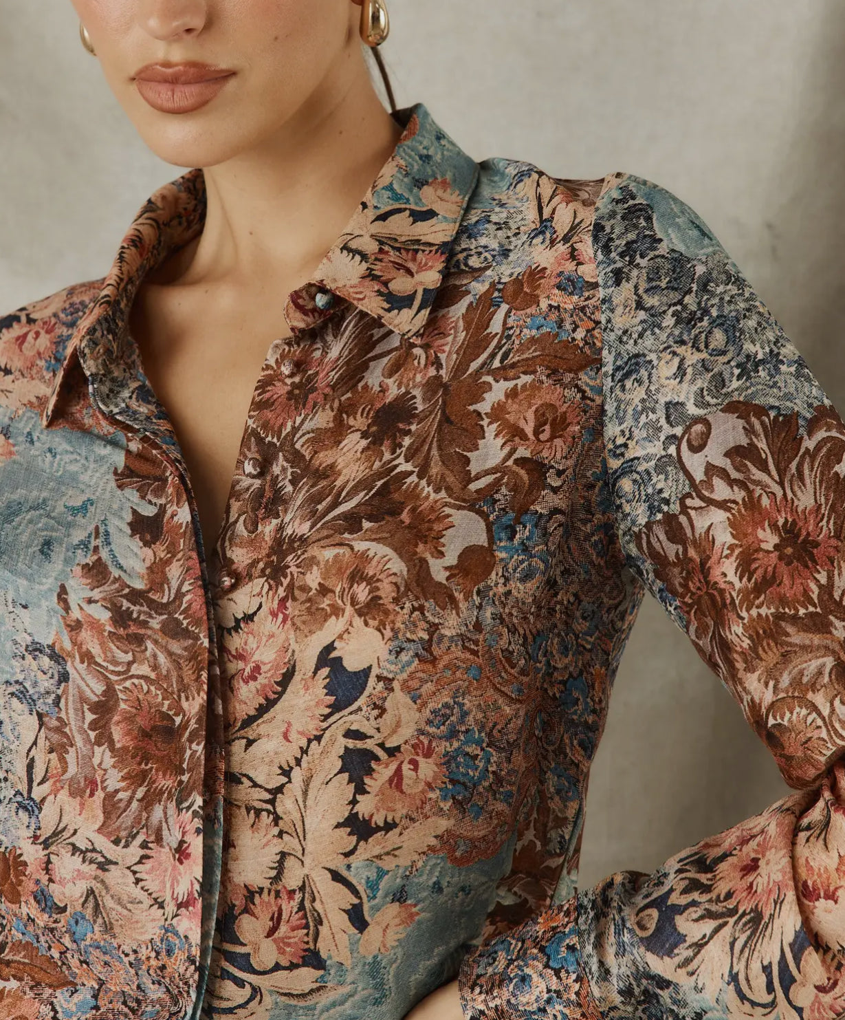 Printed Blouse - Autumn Botanica