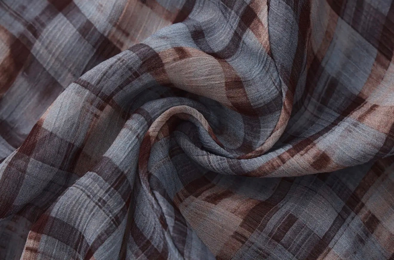 Midnight Plaid Classic Blouse