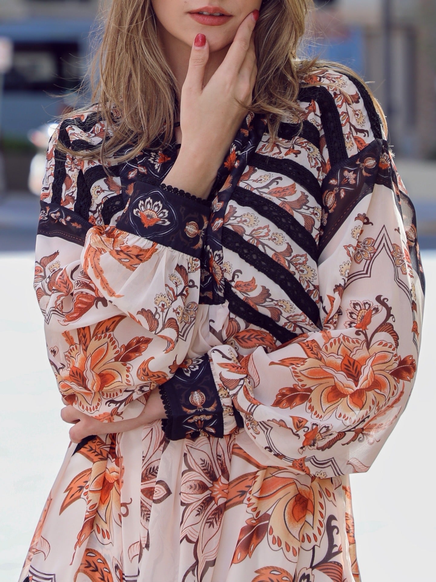 Bohemian Floral Mini Dress