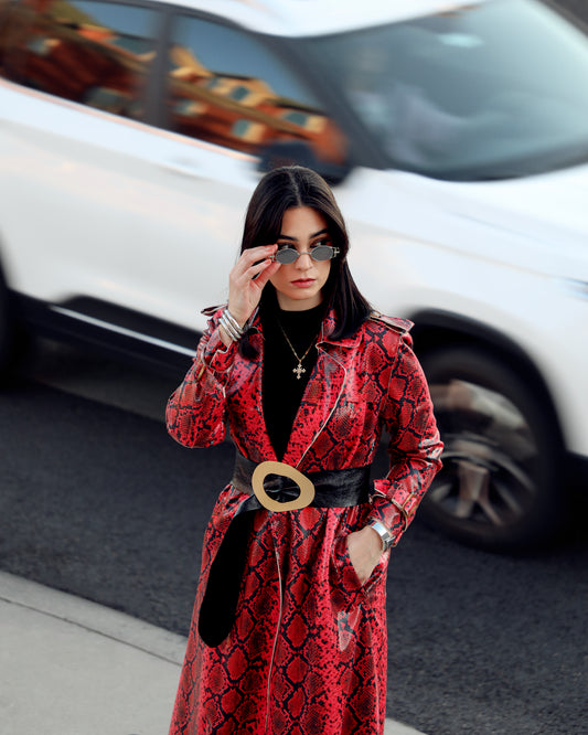 AC B Snake Print Coat
