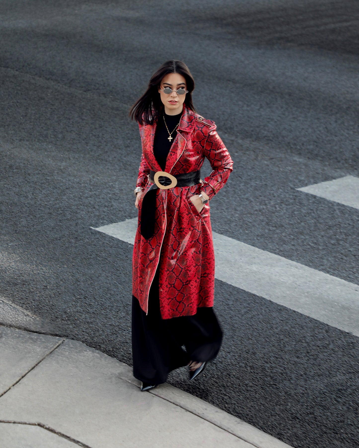 AC B Snake Print Coat