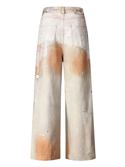 Cami Fashion Print Wide Leg Jeans