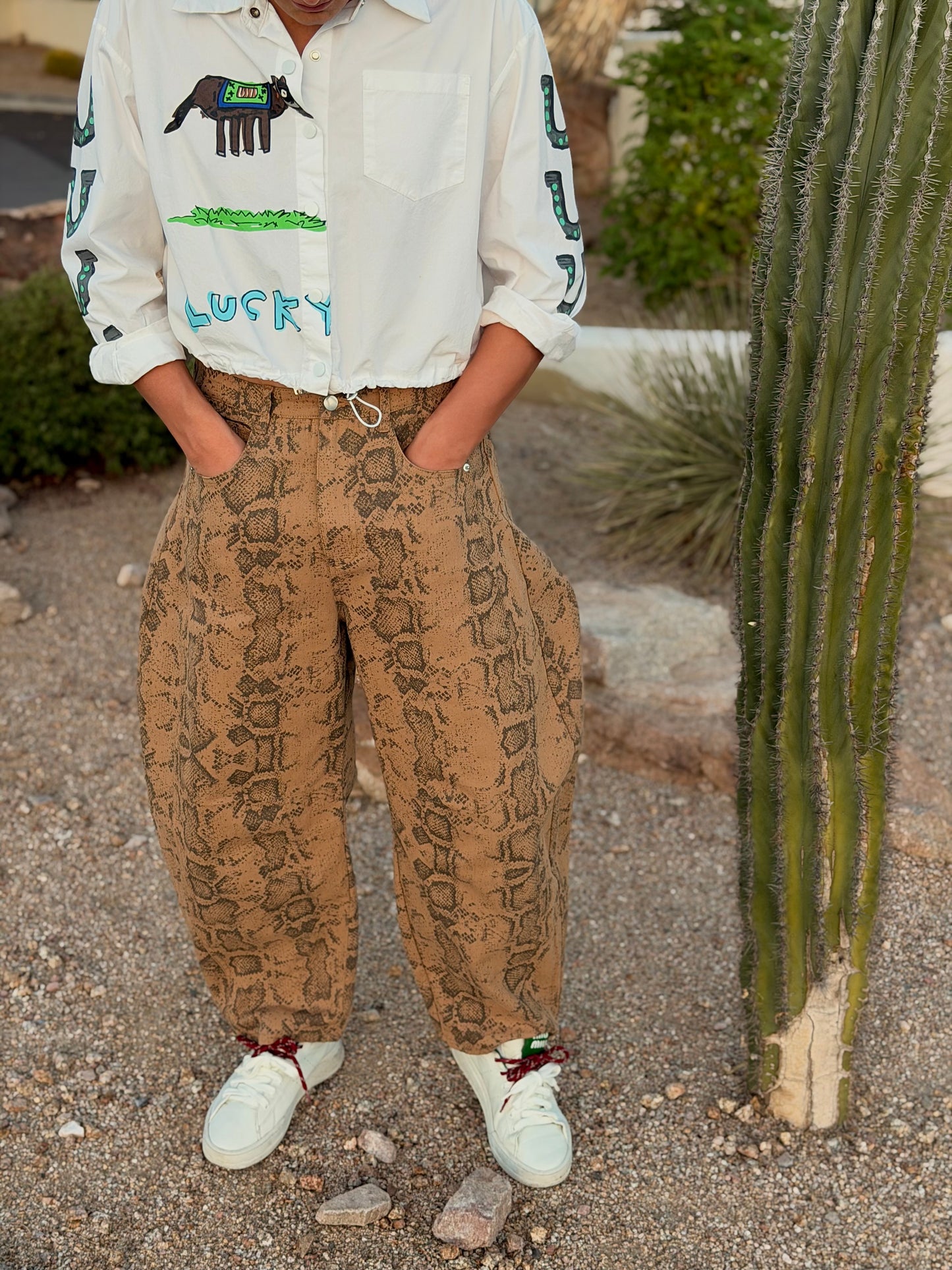 Snake Barrel Denim pants
