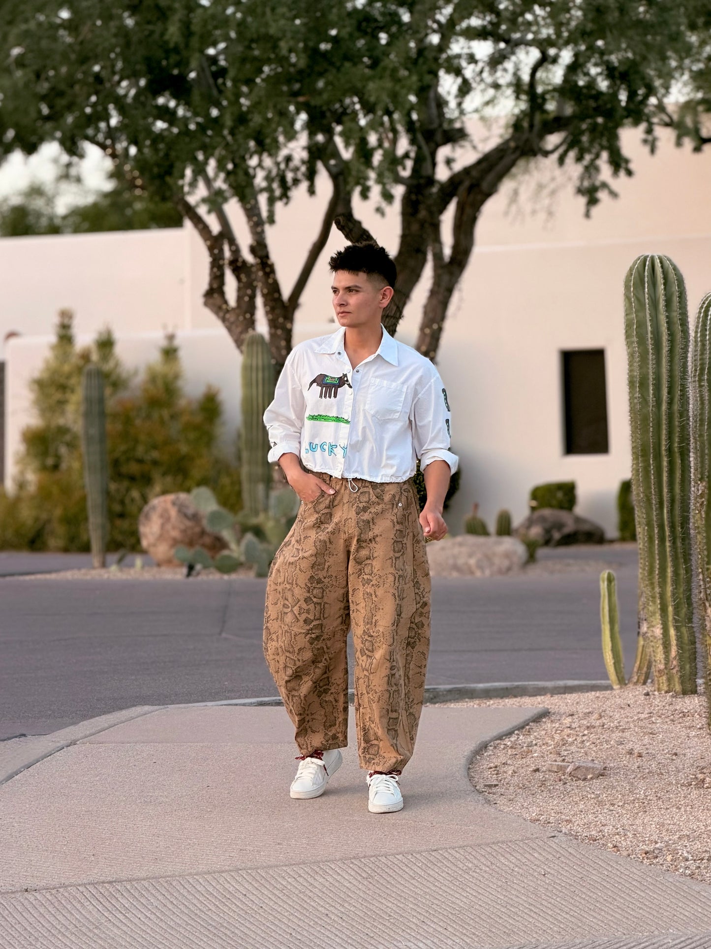Snake Barrel Denim pants