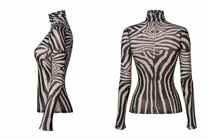 Zadie Top  Zebra Blanca