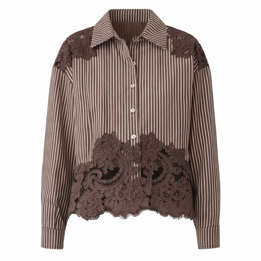 cotton shirt with lace
