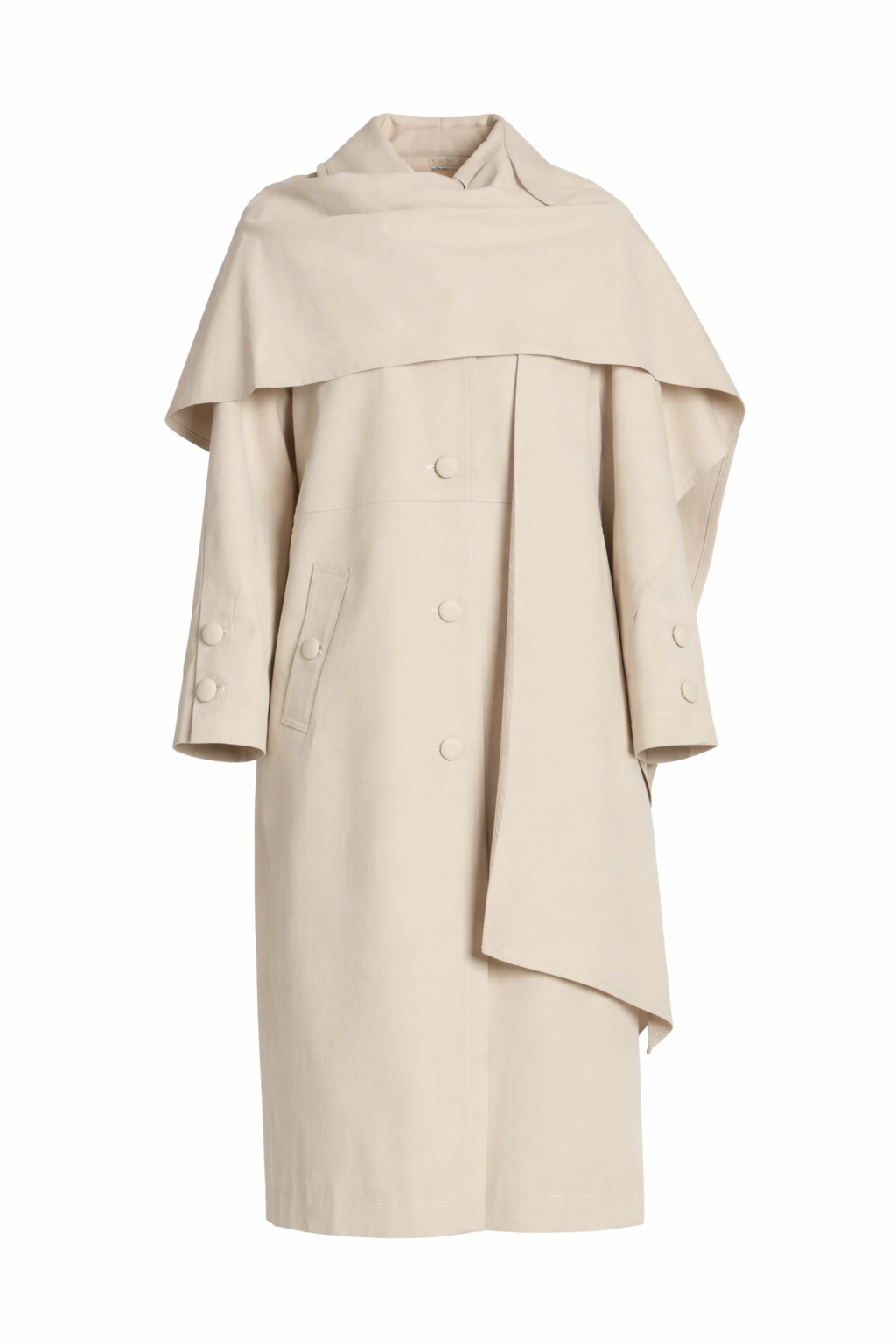02 - Taupe Convertible Scarf Trench