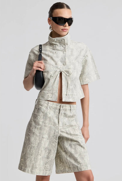Python Longline Denim Bermuda