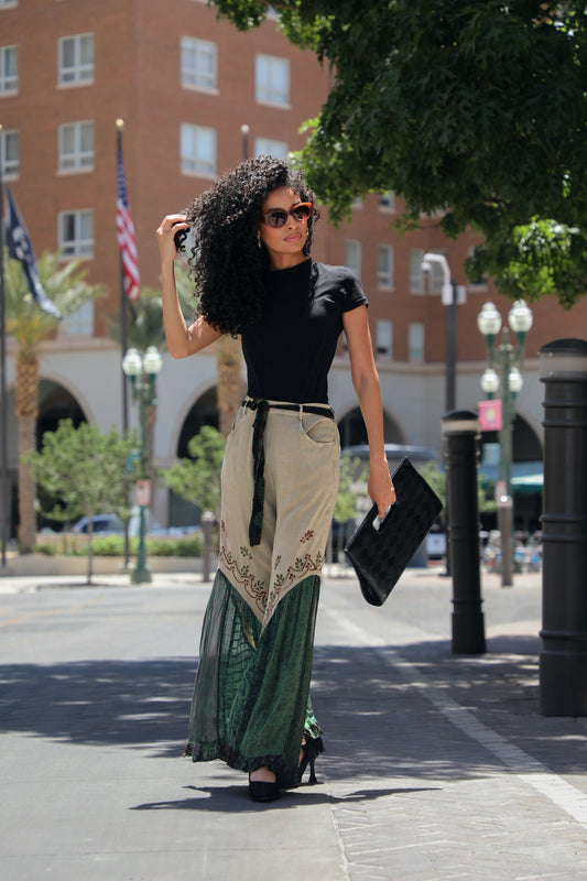Boho Fusion Overdyed Rayon Bellbottom Pants