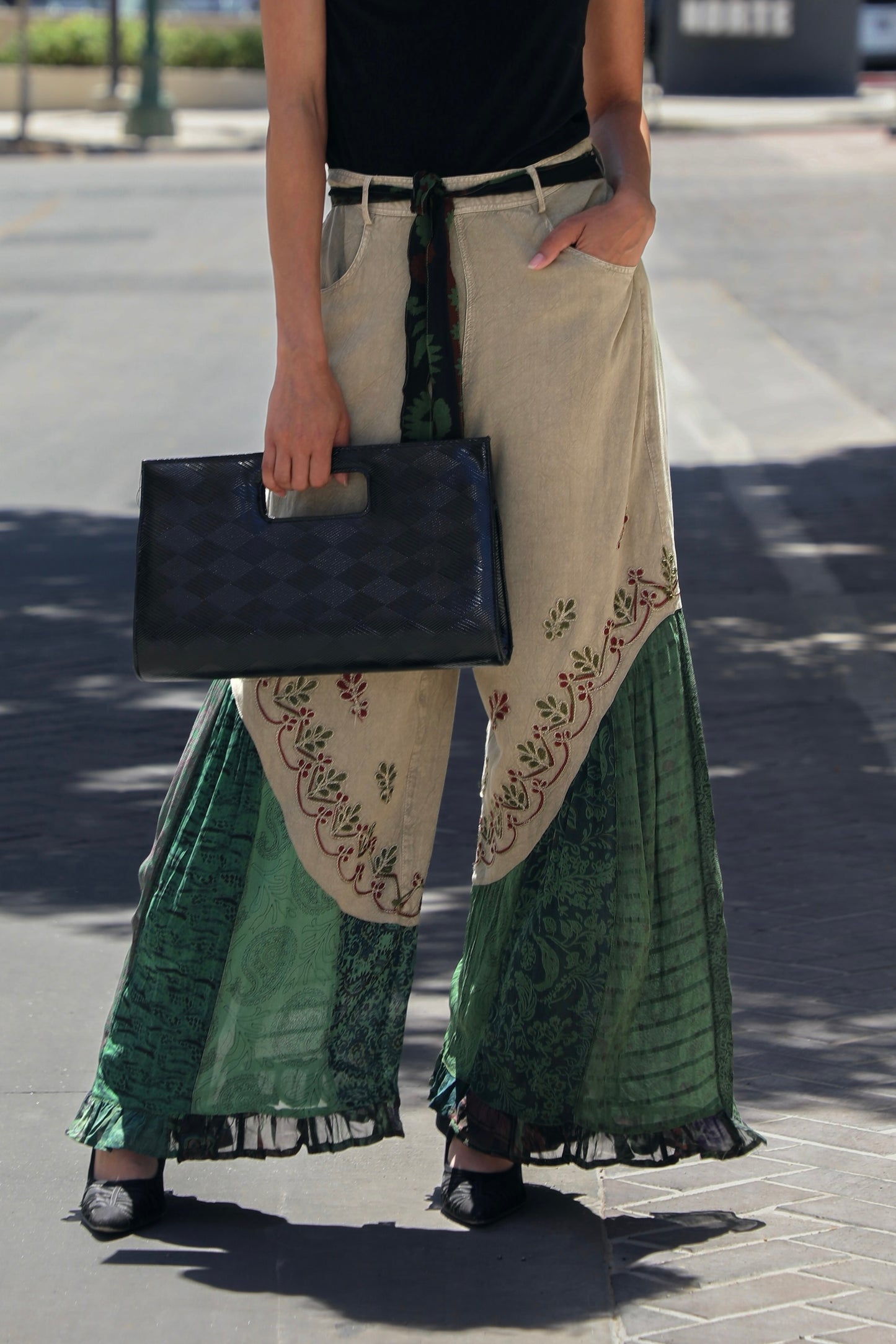 Boho Fusion Overdyed Rayon Bellbottom Pants