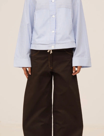 Barefoot Brown Wide-Leg Jeans