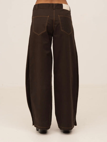 Barefoot Brown Wide-Leg Jeans