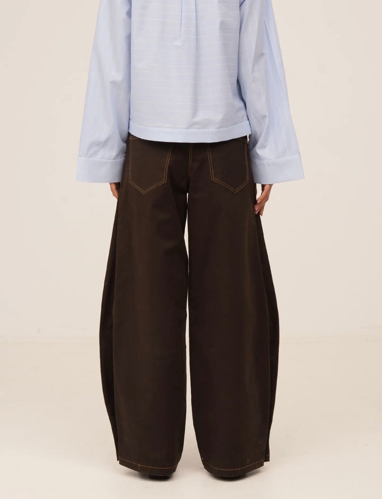 Barefoot Brown Wide-Leg Jeans