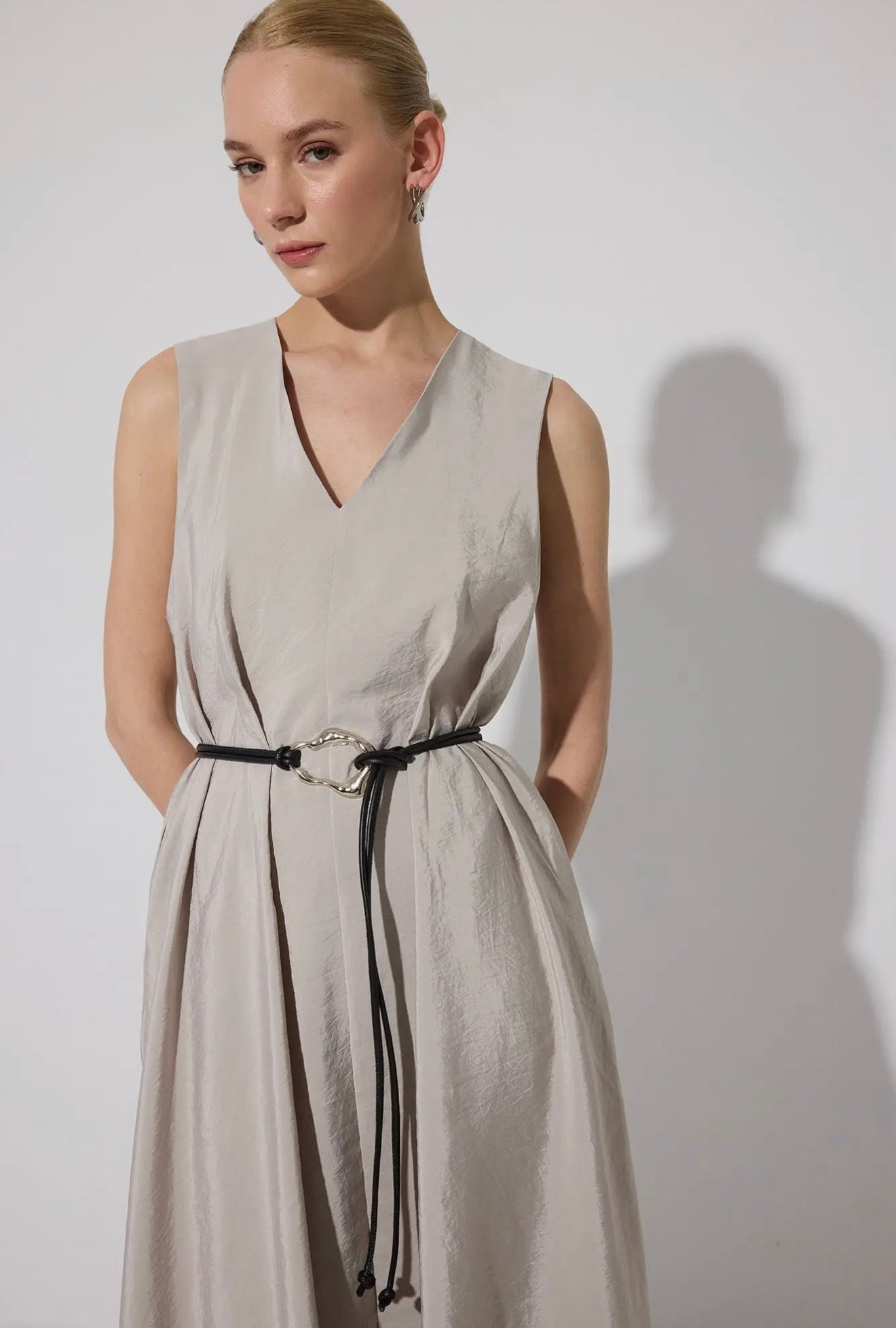 The Fluid Layered Vest Dress