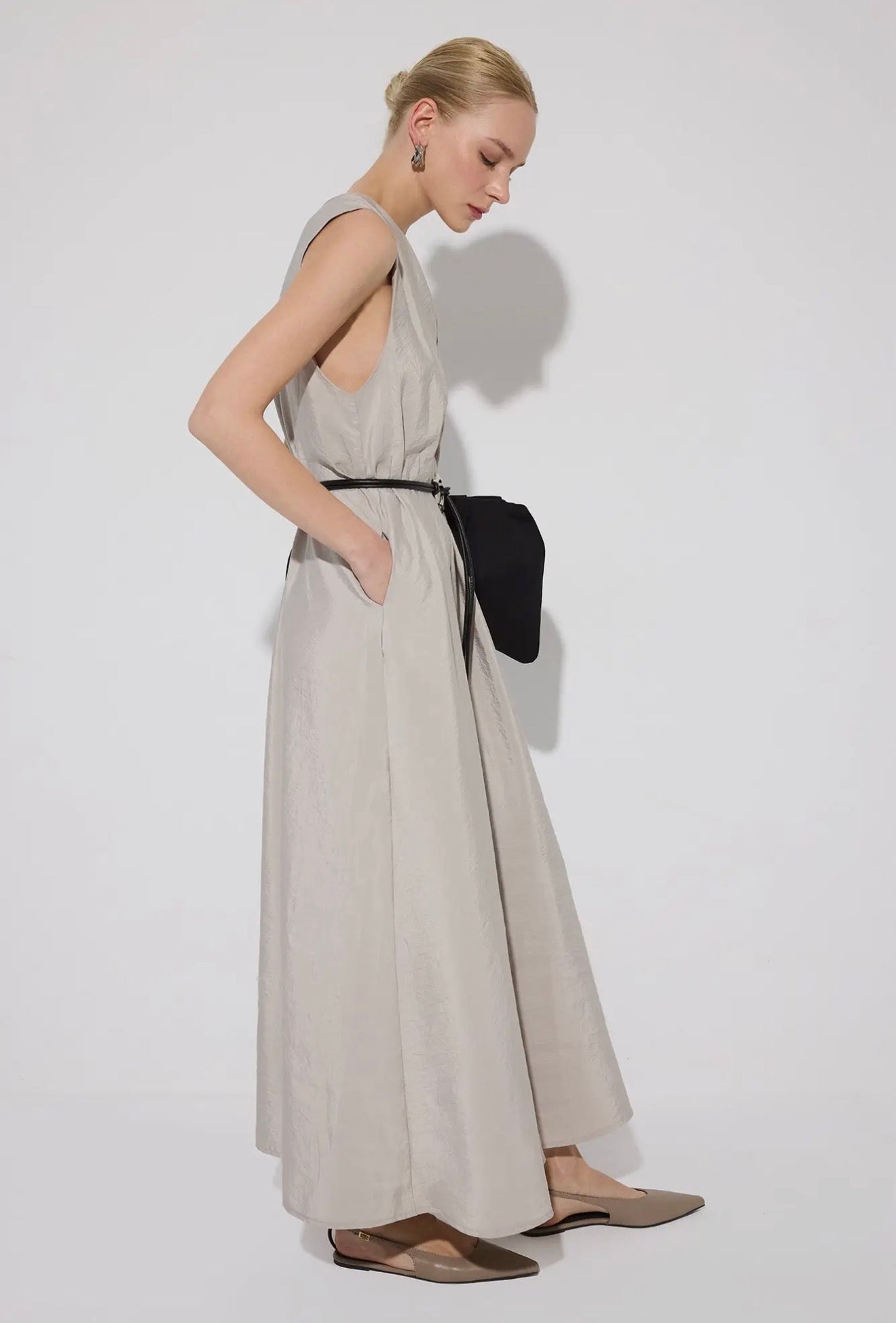 The Fluid Layered Vest Dress