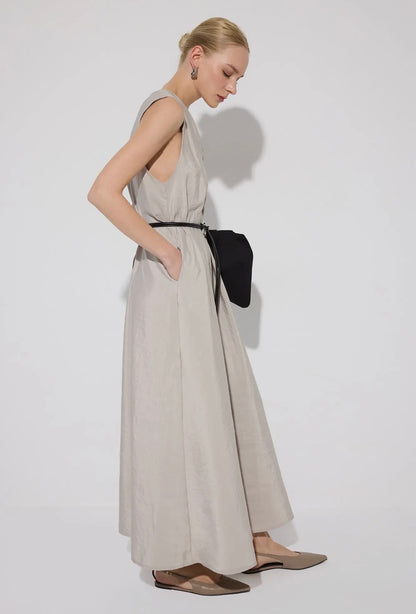 The Fluid Layered Vest Dress