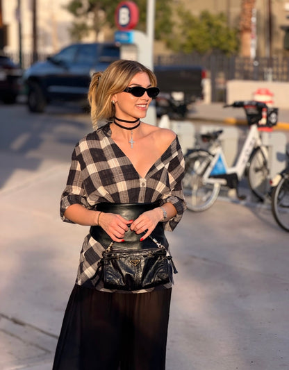 02 - After Hours Plaid Dress