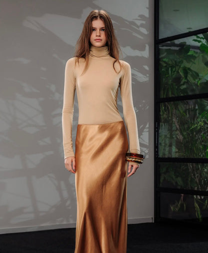 Lunaria Satin Maxi Skirt