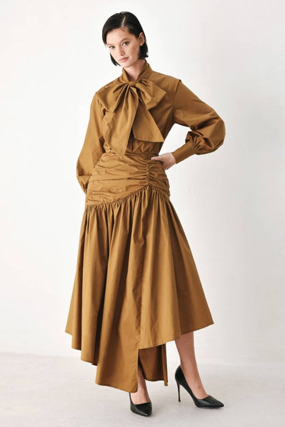 01 - Sienna Ruched Asymmetric Skirt
