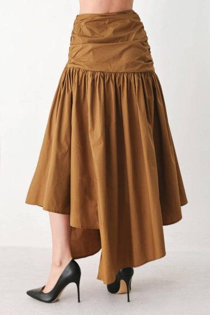 01 - Sienna Ruched Asymmetric Skirt