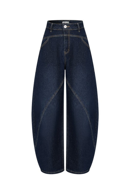 LOU DENIM HIGH WAIST BARREL PANTS