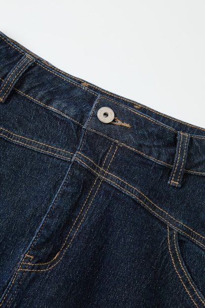 LOU DENIM HIGH WAIST BARREL PANTS
