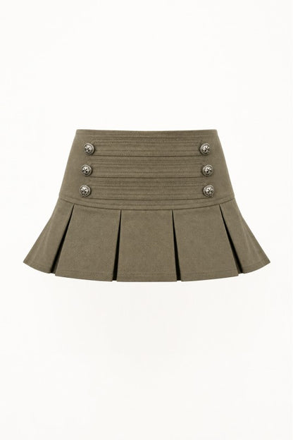 01 - TWILL NAPOLEON PLEATED MINI SKORT