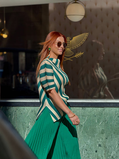 Green Striped Set