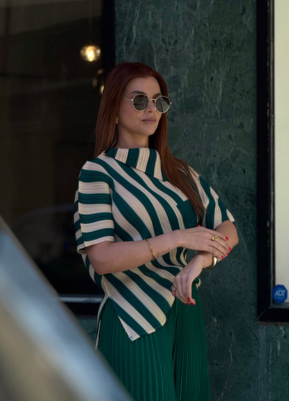 Green Striped Set