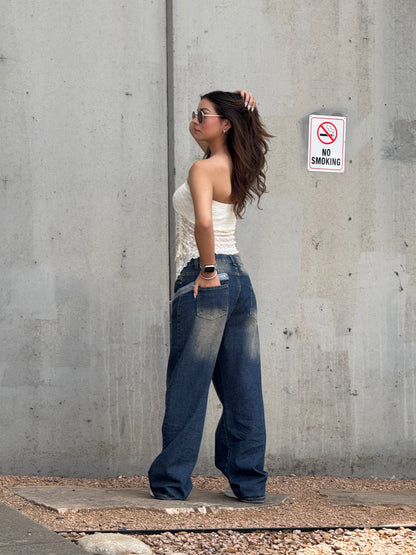 High-waisted Wide-leg Jeans