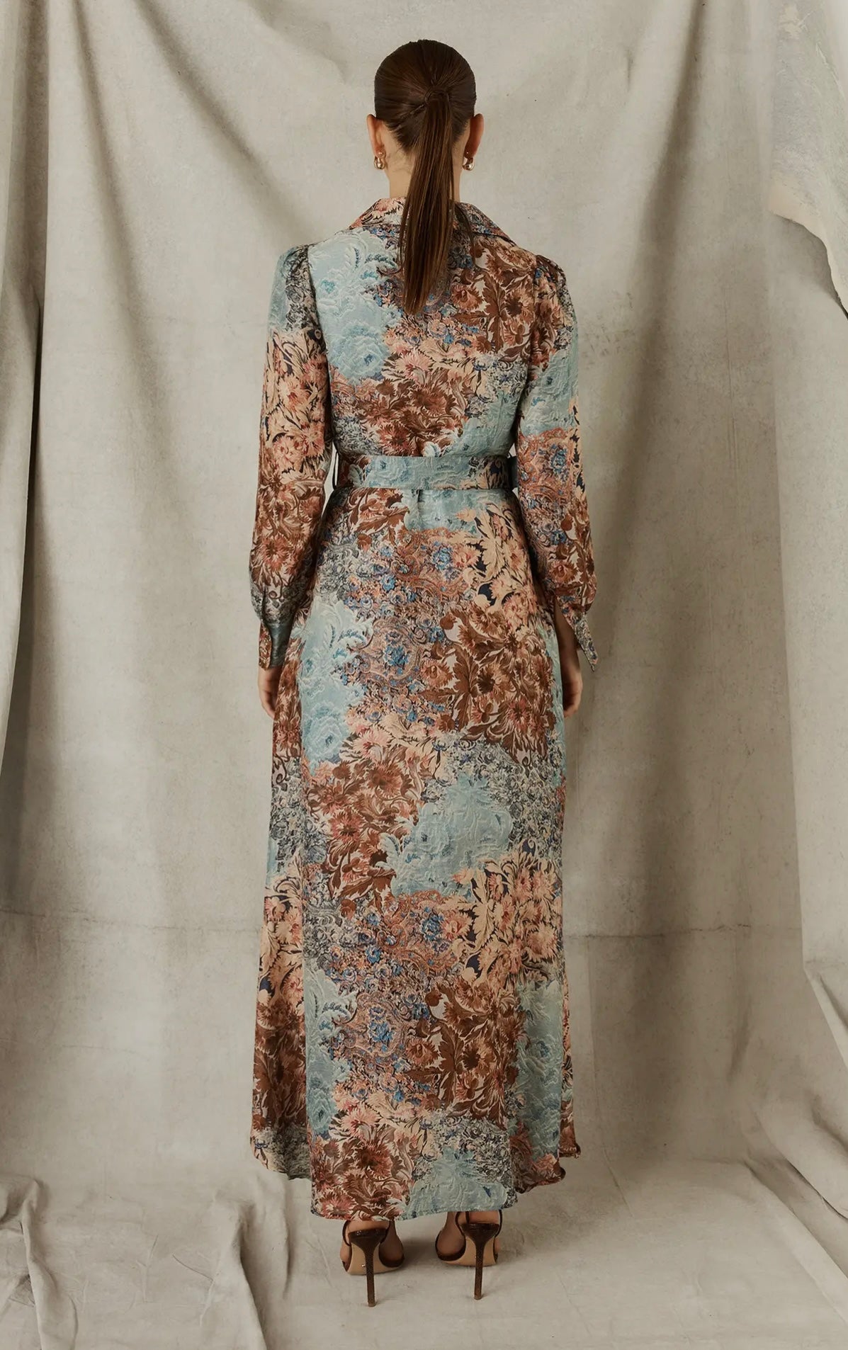 Autumn Botanica Maxi Shirt Dress