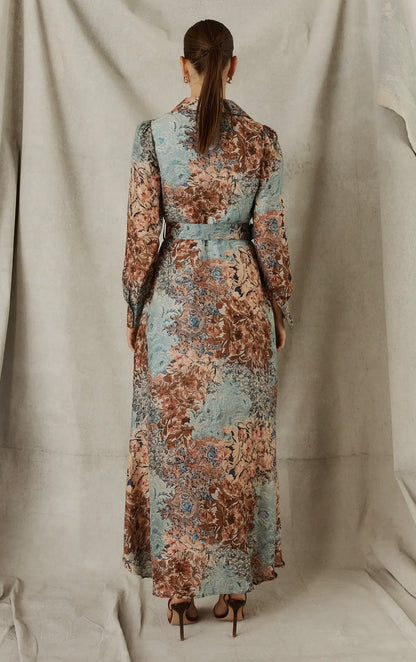 Autumn Botanica Maxi Shirt Dress