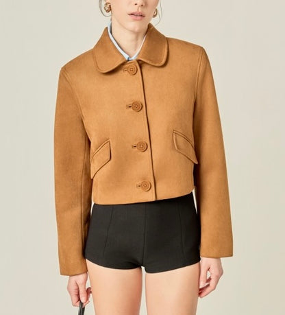 12 - Suede Big Button Jacket