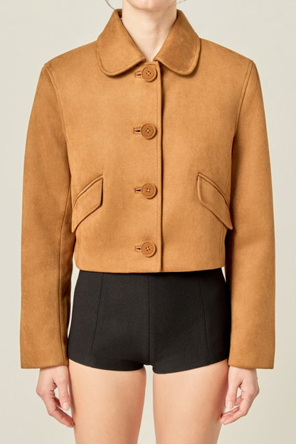 12 - Suede Big Button Jacket