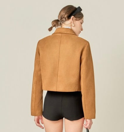 12 - Suede Big Button Jacket