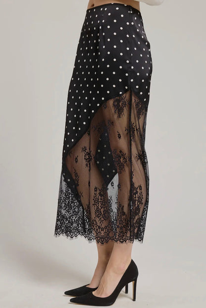 02 - Polka dot midi skirt