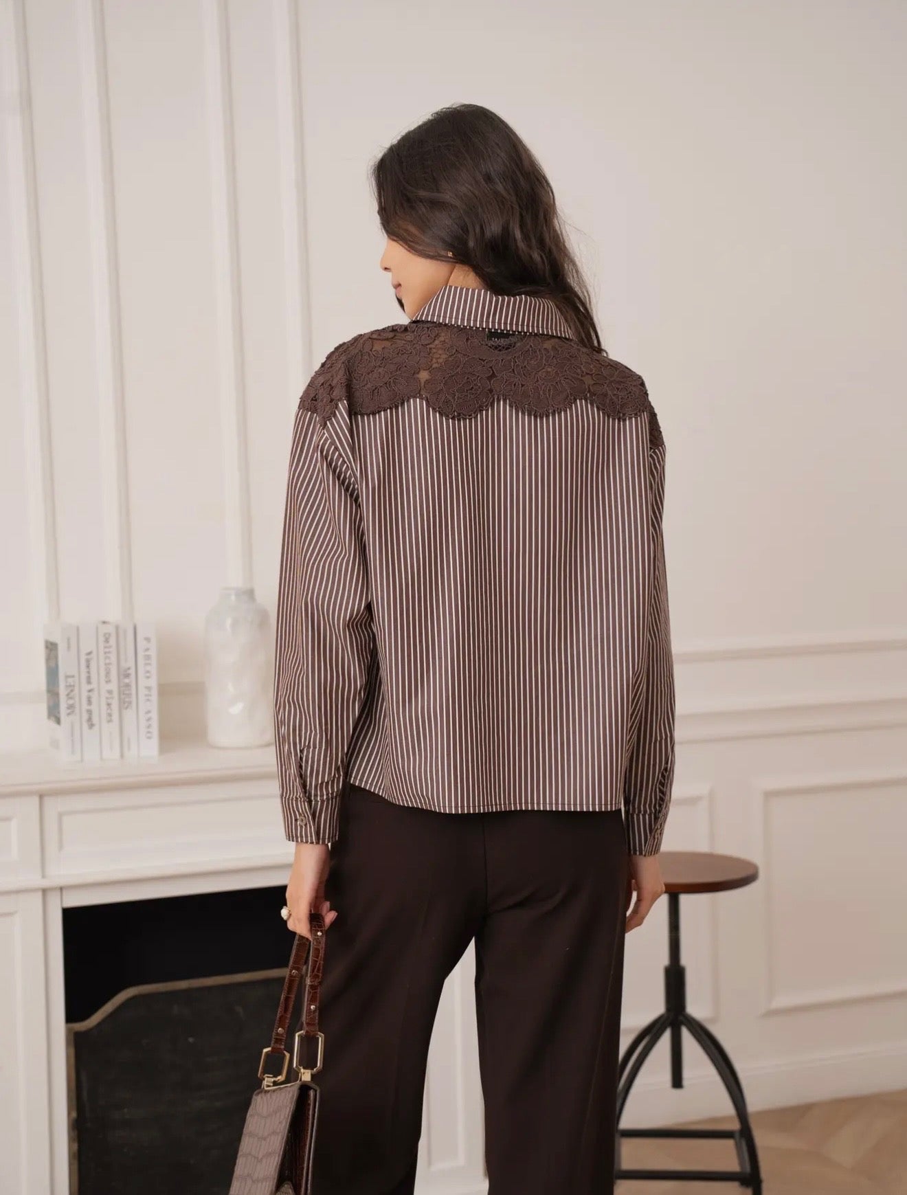 cotton shirt with lace