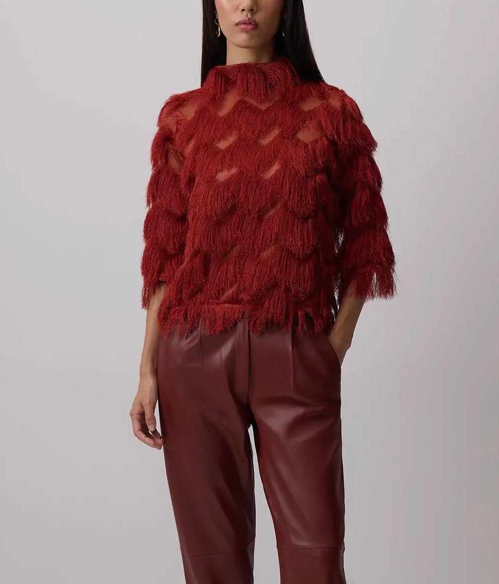 Fri̇nged Blouse
