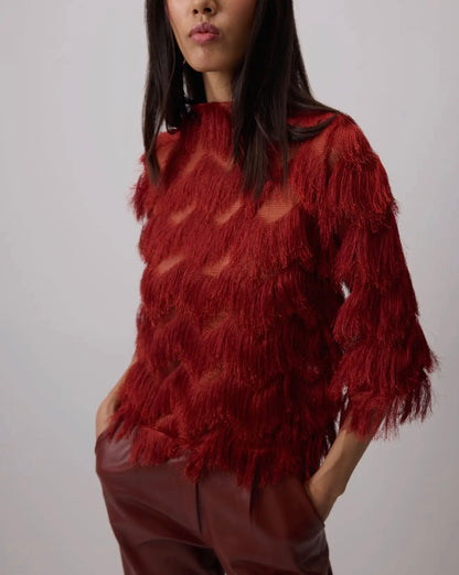 Fri̇nged Blouse