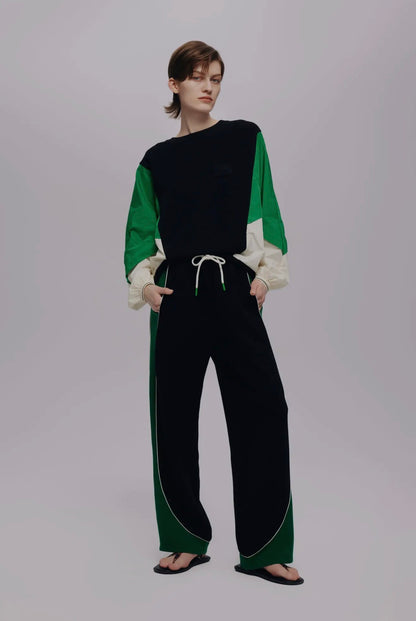 18 - Tri color Patchwork Sweatshirt