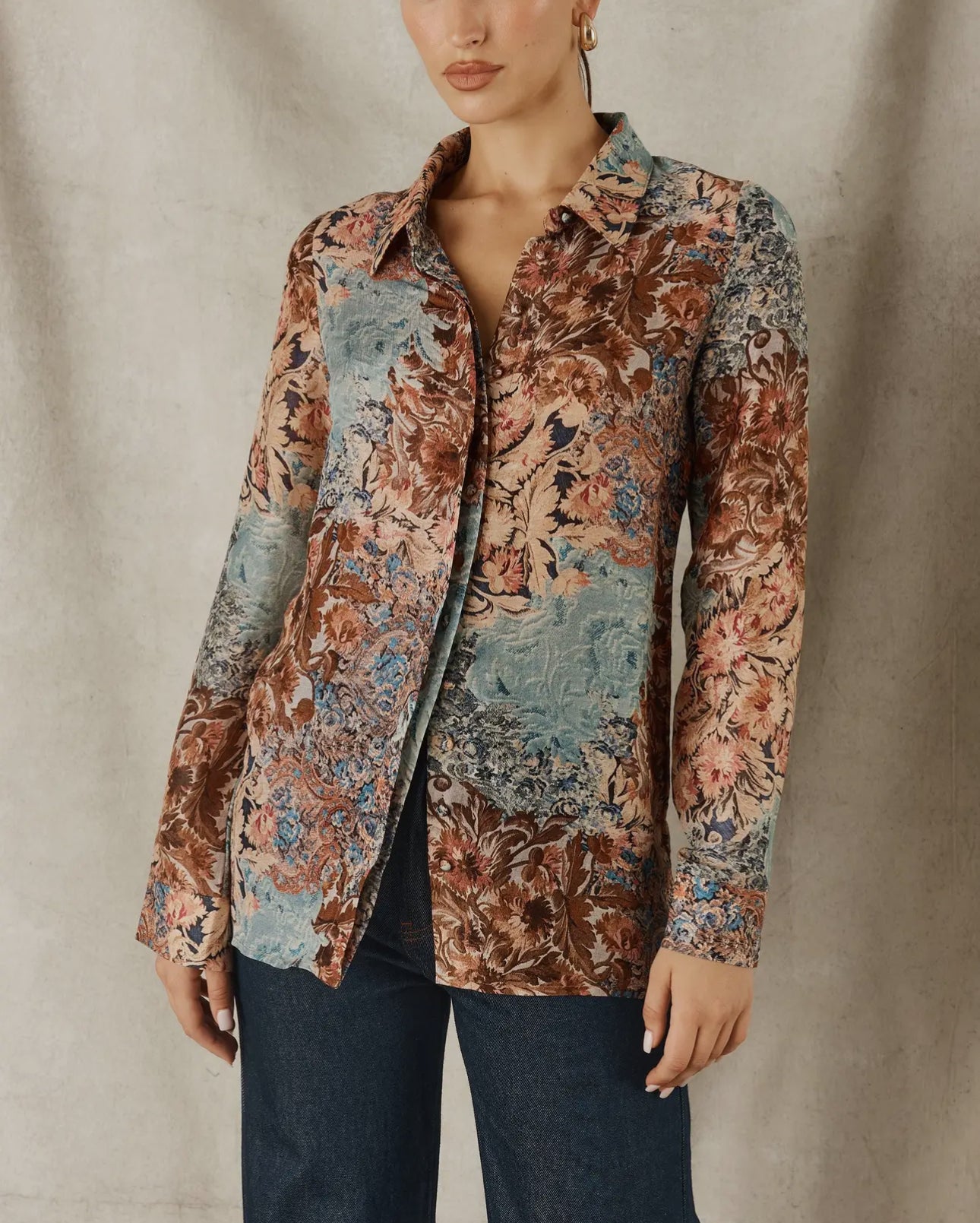 Printed Blouse - Autumn Botanica