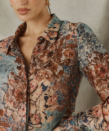 Printed Blouse - Autumn Botanica