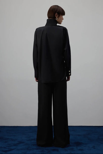 Aura - Black asymmetrical shirt