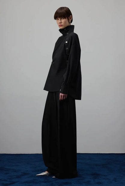 Aura - Black asymmetrical shirt